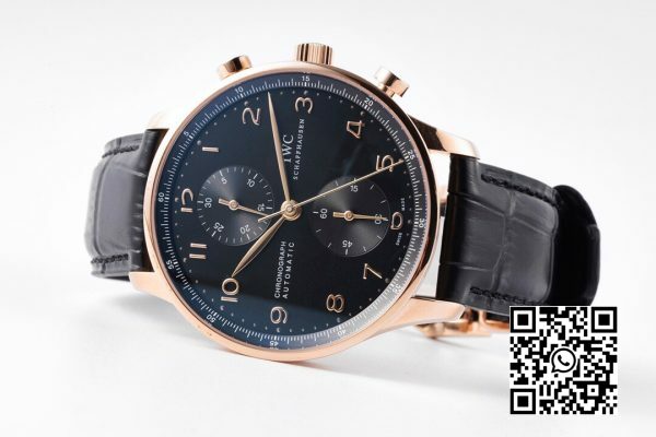 IWC Chronographe Portugais IW371415 RG ZF Factory 11 Best Edition Cadran Noir 4 IWC Chronographe Portugais IW371415 RG ZF Factory 1:1 Best Edition Cadran Noir