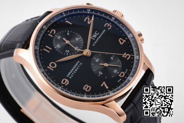 IWC Chronographe Portugais IW371415 RG ZF Factory 11 Best Edition Cadran Noir 5 IWC Chronographe Portugais IW371415 RG ZF Factory 1:1 Best Edition Cadran Noir