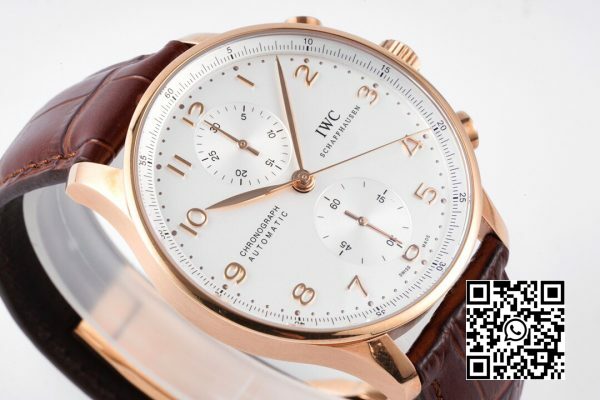 IWC portugalski chronograf IW371482 RG ZF Factory 11 Best Edition biała tarcza 3 IWC portugalski chronograf IW371482 RG ZF Factory 1:1 Best Edition biała tarcza
