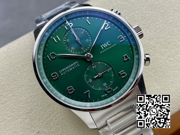 IWC Portuguese Chronograph IW371615 ZF Factory 11 Best Edition Green Dial 2 IWC Portuguese Chronograph IW371615 ZF Factory 1:1 Best Edition Green Dial