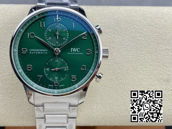 IWC Portuguese Chronograph IW371615 ZF Factory 11 Best Edition Green Dial 3 IWC Portuguese Chronograph IW371615 ZF Factory 1:1 Best Edition Green Dial
