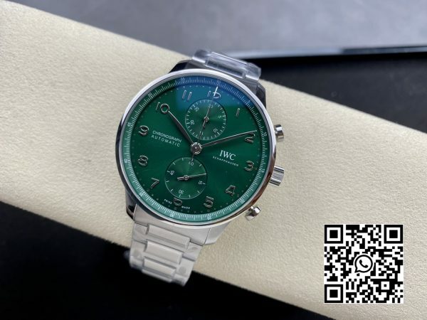 IWC Portuguese Chronograph IW371615 ZF Factory 11 Best Edition Green Dial 6 IWC Portuguese Chronograph IW371615 ZF Factory 1:1 Best Edition Green Dial