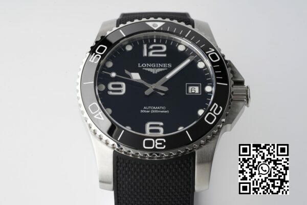 Longines Conquest L3.781.4.56.6 SS Schwarz Keramik Lünette SS ZF Factory 11 Best Edition Schwarzes Zifferblatt 4 Longines Conquest L3.781.4.56.6 SS Schwarz Keramik Lünette SS ZF Factory 1:1 Best Edition Schwarzes Zifferblatt