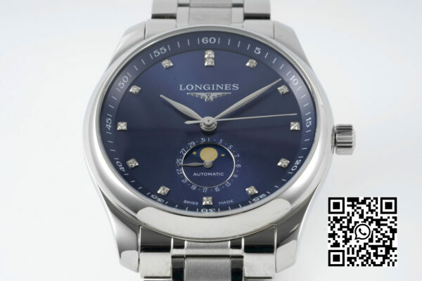Longines Master Moonphase SS APS Factory 11 Best Edition Blue Diamonds Dial 4 1 Longines Master Moonphase SS APS Factory 1:1 Best Edition Blue Diamonds Dial