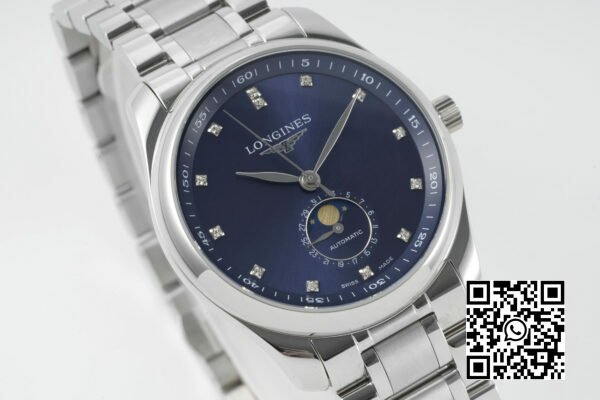 Longines Master Moonphase SS APS Factory 11 Best Edition Blue Diamonds Dial 6 1 Longines Master Moonphase SS APS Factory 1:1 Best Edition Blue Diamonds Dial