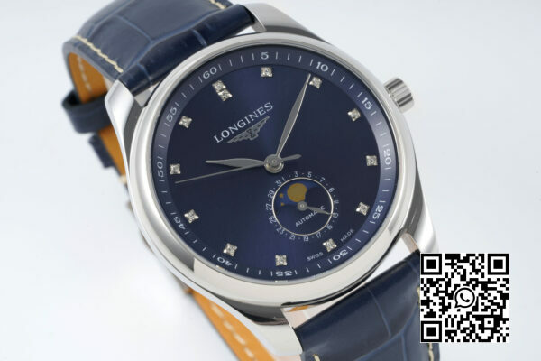 Longines Master Moonphase SS APS Factory 11 Καλύτερη έκδοση Blue Diamonds Dial 6 Longines Master Moonphase SS APS Factory 1:1 Καλύτερη έκδοση Blue Diamonds Dial
