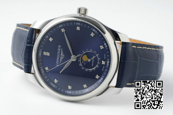 Longines Master Moonphase SS APS Factory 11 Καλύτερη έκδοση Blue Diamonds Dial 7 Longines Master Moonphase SS APS Factory 1:1 Καλύτερη έκδοση Blue Diamonds Dial