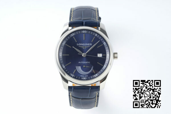 لونجين ماستر Moonphase SS APS Factory 11 أفضل إصدار Blue Stick Dial 3 Longines Master Moonphase SS APS Factory 1:1 أفضل إصدار Blue Stick Dial