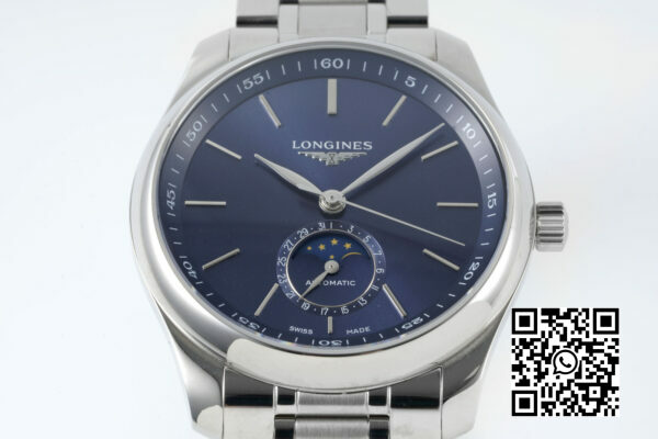 Longines Master Moonphase SS APS Factory 11 Best Edition Blue Stick Dial 5 1 Longines Master Moonphase SS APS Factory 1:1 Best Edition Blue Stick Dial