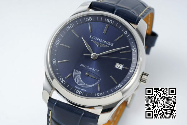 Longines Master Moonphase SS APS Factory 11 أفضل إصدار Blue Stick Dial 5 Longines Master Moonphase SS APS Factory 1:1 أفضل إصدار Blue Stick Dial