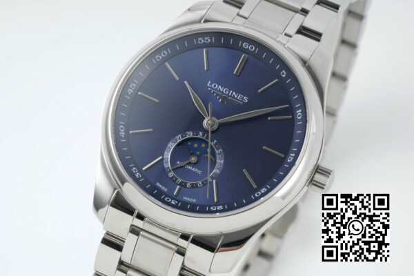 Longines Master Moonphase SS APS Factory 11 Best Edition Blue Stick Dial 6 1 Longines Master Moonphase SS APS Factory 1:1 Best Edition Blue Stick Dial