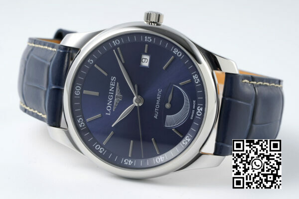 لونجين ماستر Moonphase SS APS Factory 11 أفضل إصدار Blue Stick Dial 7 لونجين ماستر Moonphase SS APS Factory 1:1 أفضل إصدار Blue Stick Dial