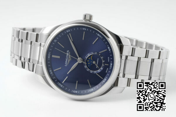 Longines Master Moonphase SS APS Factory 11 Best Edition Blue Stick Dial 8 1 Longines Master Moonphase SS APS Factory 1:1 Best Edition Blue Stick Dial