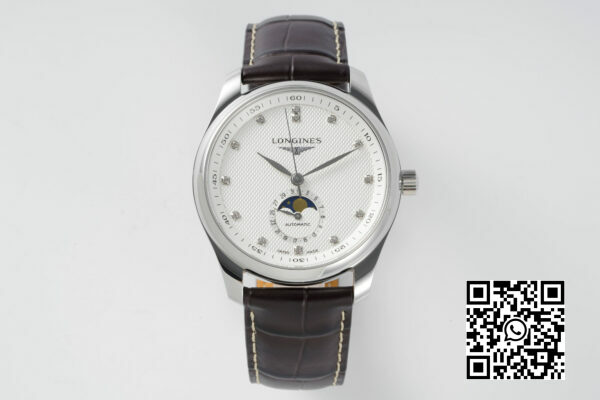 Longines Master Moonphase SS APS Factory 11 Meilleure édition Cadran avec diamants blancs 3 Longines Master Moonphase SS APS Factory 1:1 Meilleure édition Cadran avec diamants blancs