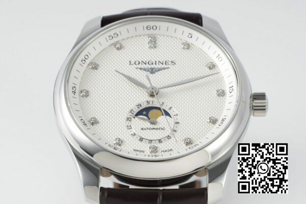 Longines Master Moonphase SS APS Factory 11 Meilleure édition Cadran avec diamants blancs 4 Longines Master Moonphase SS APS Factory 1:1 Meilleure édition Cadran avec diamants blancs