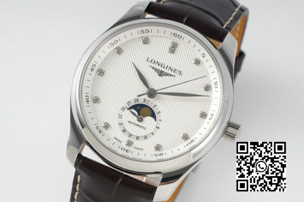 Longines Master Moonphase SS APS Factory 11 Meilleure édition Cadran avec diamants blancs 5 Longines Master Moonphase SS APS Factory 1:1 Meilleure édition Cadran avec diamants blancs
