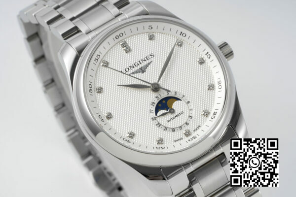 Longines Master Moonphase SS APS Factory 11 Best Edition White Diamonds Dial 6 1 Longines Master Moonphase SS APS Factory 1:1 Best Edition White Diamonds Dial