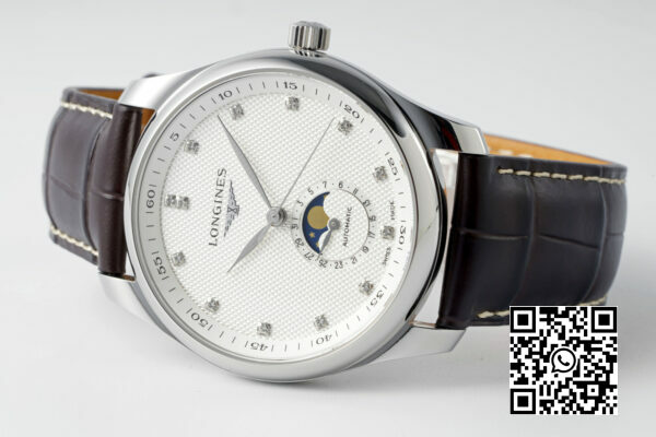Longines Master Moonphase SS APS Factory 11 Meilleure édition Cadran avec diamants blancs 7 Longines Master Moonphase SS APS Factory 1:1 Meilleure édition Cadran avec diamants blancs