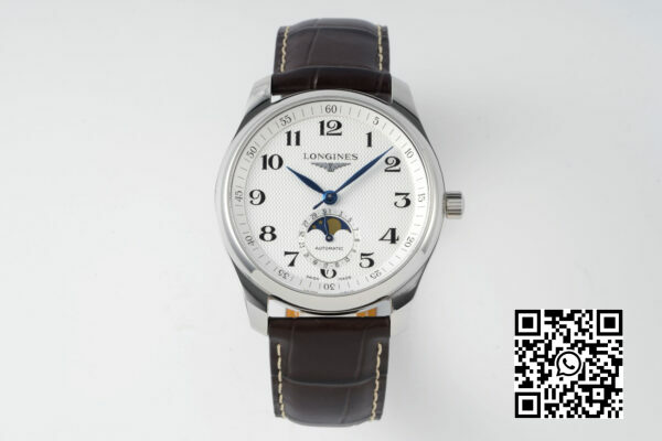 Longines Master Moonphase SS APS Factory 11 Best Edition mostrador numeral branco 3 Longines Master Moonphase SS APS Factory 1:1 melhor edição mostrador numeral branco