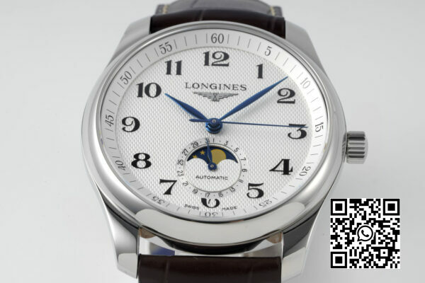 Longines Master Moonphase SS APS Factory 11 Best Edition White Numeral Dial 4 Longines Master Moonphase SS APS Factory 1:1 Best Edition White Numeral Dial