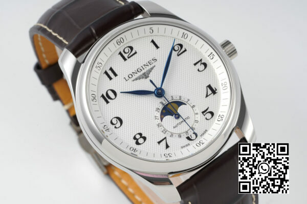 Longines Master Moonphase SS APS Factory 11 Best Edition White Numeral Dial 6 Longines Master Moonphase SS APS Factory 1:1 Best Edition White Numeral Dial