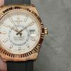 Rolex Skydweller 326235 RG Noob Factory Best Edition White Dial 2 Rolex Skydweller 326235 RG Noob Factory 1:1 Best Edition White Dial
