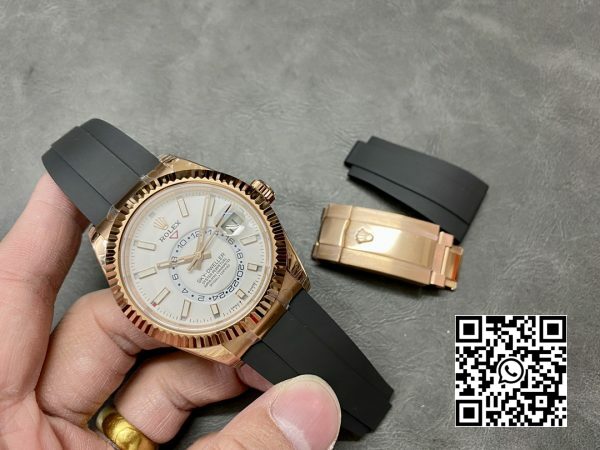 Rolex Skydweller 326235 RG Noob Factory Best Edition White Dial 9 Rolex Skydweller 326235 RG Noob Factory 1:1 Best Edition White Dial