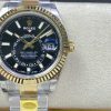 Rolex Skydweller 326933 SSYG Noob Factory Best Edition Czarna tarcza 3 Rolex Skydweller 326933 SS/YG Noob Factory 1:1 Best Edition Czarna tarcza