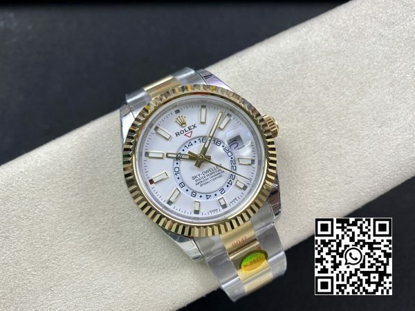 Rolex Skydweller 326933 SSYG Noob Factory Best Edition White Dial 5 Rolex Skydweller 326933 SS/YG Noob Factory 1:1 Best Edition White Dial