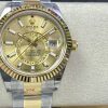 Rolex Skydweller 326933 SSYG Noob Factory Best Edition YG Dial 3 Rolex Skydweller 326933 SS/YG Noob Factory 1:1 Best Edition YG Dial