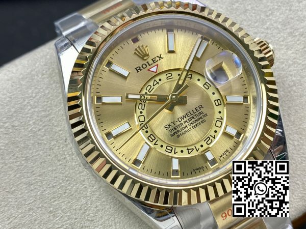 Rolex Skydweller 326933 SSYG Noob Factory Best Edition YG Dial 4 Rolex Skydweller 326933 SS/YG Noob Factory 1:1 Best Edition YG Dial