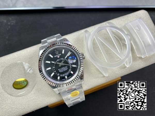 Rolex Skydweller 326934 SS Noob Factory Best Edition Black Dial 1 Rolex Skydweller 326934 SS Noob Factory 1:1 Best Edition Black Dial