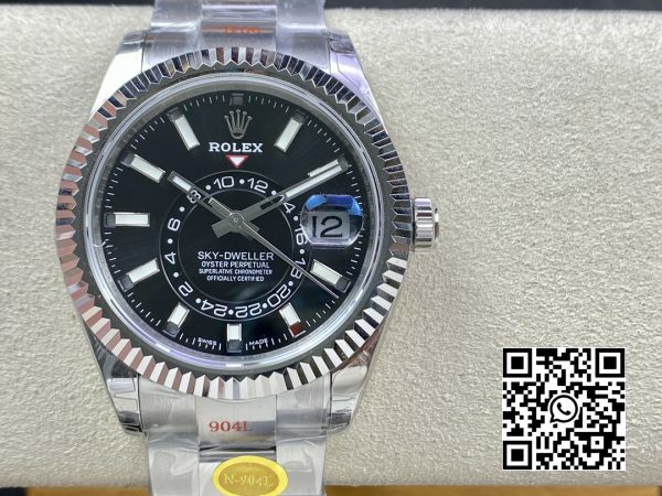 Rolex Skydweller 326934 SS Noob Factory Mejor edición Esfera negra 2 Rolex Skydweller 326934 SS Noob Factory Mejor edición Esfera negra 1:1