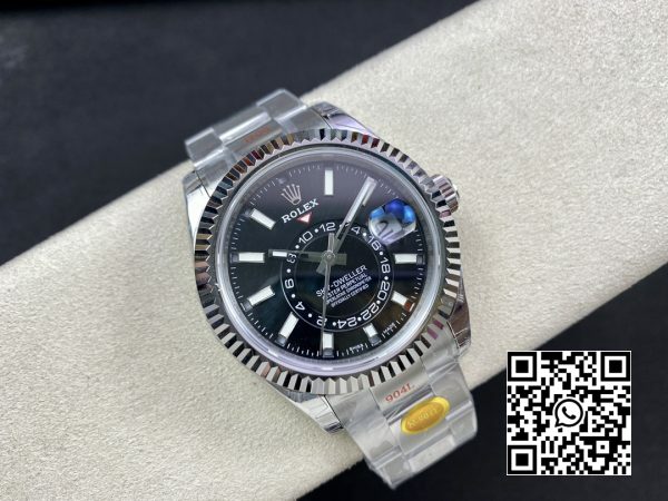 Rolex Skydweller 326934 SS Noob Factory Best Edition Black Dial 5 Rolex Skydweller 326934 SS Noob Factory 1:1 Best Edition Black Dial