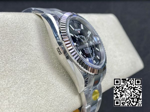 Rolex Skydweller 326934 SS Noob Factory Best Edition Black Dial 6 Rolex Skydweller 326934 SS Noob Factory 1:1 Best Edition Black Dial