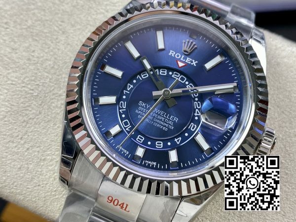 Rolex Skydweller 326934 SS Noob Factory Best Edition Blue Dial 4 Rolex Skydweller 326934 SS Noob Factory 1:1 Best Edition Blue Dial