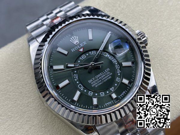 Rolex Skydweller 326934 SS Noob Factory Best Edition Green Dial 3 Rolex Skydweller 326934 SS Noob Factory 1:1 Best Edition Green Dial