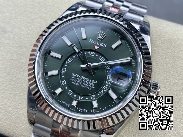 Rolex Skydweller 326934 SS Noob Factory Best Edition Green Dial 4 Rolex Skydweller 326934 SS Noob Factory 1:1 Best Edition Green Dial