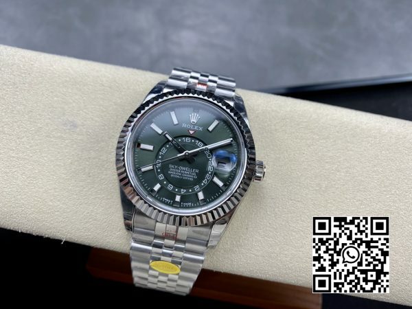 Rolex Skydweller 326934 SS Noob Factory Best Edition Green Dial 5 Rolex Skydweller 326934 SS Noob Factory 1:1 Best Edition Green Dial