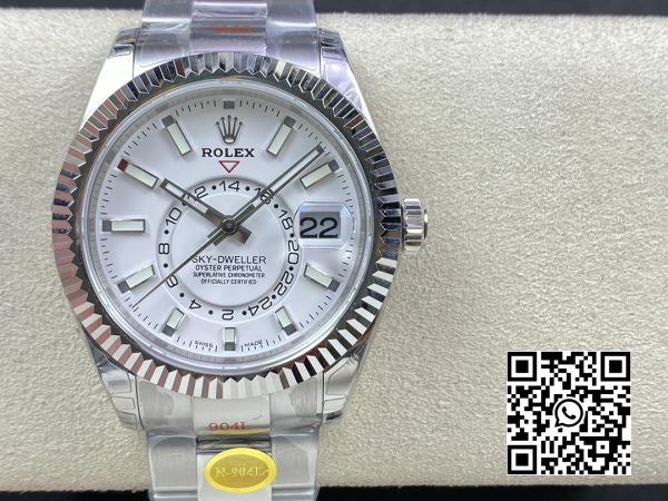 Rolex Skydweller 326934 SS Noob Factory Best Edition White Dial 2 Rolex Skydweller 326934 SS Noob Factory 1:1 Best Edition White Dial