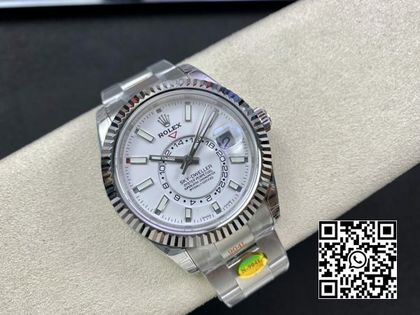 Rolex Skydweller 326934 SS Noob Factory Best Edition White Dial 5 Rolex Skydweller 326934 SS Noob Factory 1:1 Best Edition White Dial
