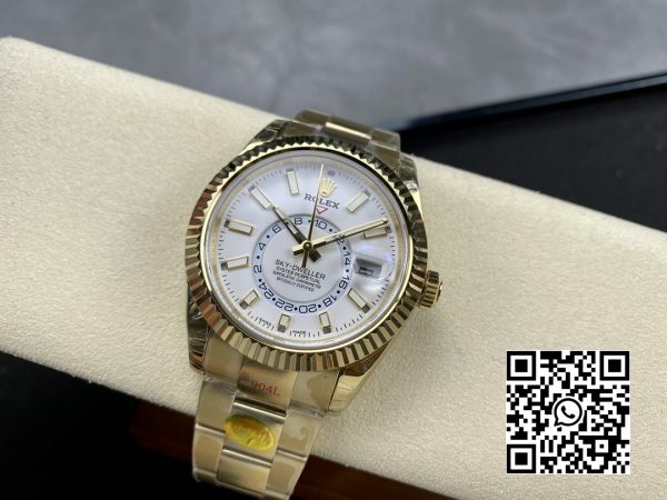 Rolex Skydweller 326938 YG Noob Factory Best Edition White Dial 5 Rolex Skydweller 326938 YG Noob Factory 1:1 Best Edition White Dial