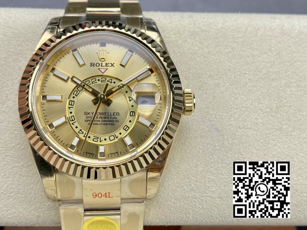 Rolex Skydweller 326938 YG Noob Factory Best Edition YG Dial 2 Rolex Skydweller 326938 YG Noob Factory 1:1 Best Edition YG Dial