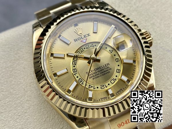 Rolex Skydweller 326938 YG Noob Factory Best Edition YG Dial 3 Rolex Skydweller 326938 YG Noob Factory 1:1 Best Edition YG Dial