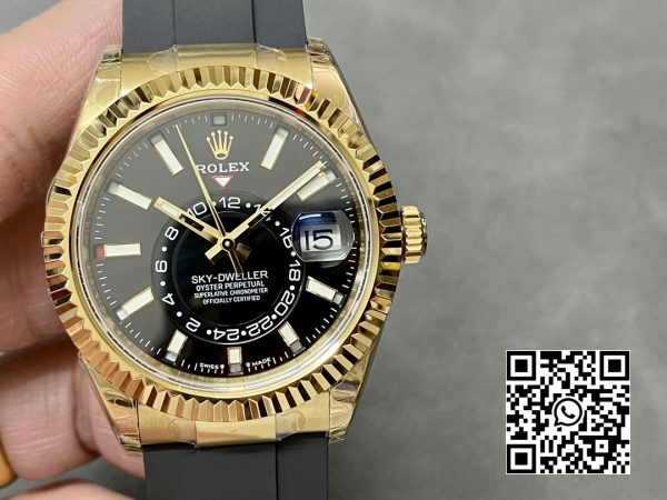Rolex Skydweller 336238 YG Noob Factory Best Edition Black Dial 2 Rolex Skydweller 336238 YG Noob Factory 1:1 Best Edition Black Dial