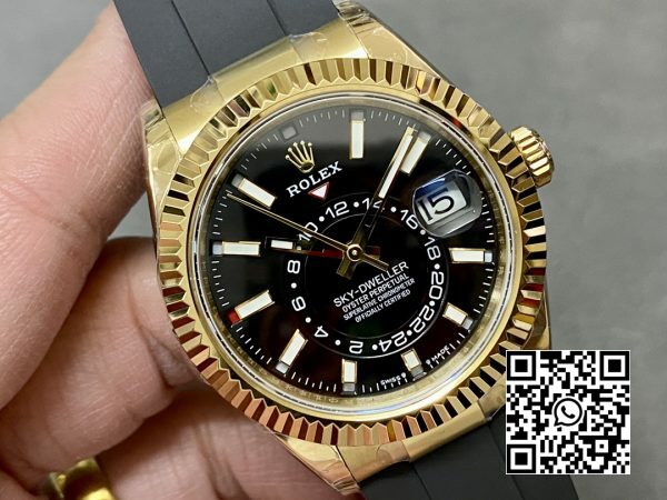Rolex Skydweller 336238 YG Noob Factory Best Edition Black Dial 3 Rolex Skydweller 336238 YG Noob Factory 1:1 Best Edition Black Dial