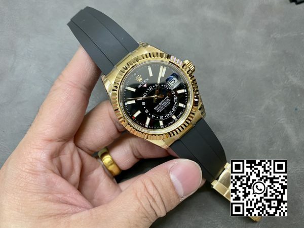 Rolex Skydweller 336238 YG Noob Factory Best Edition Black Dial 5 Rolex Skydweller 336238 YG Noob Factory 1:1 Best Edition Black Dial