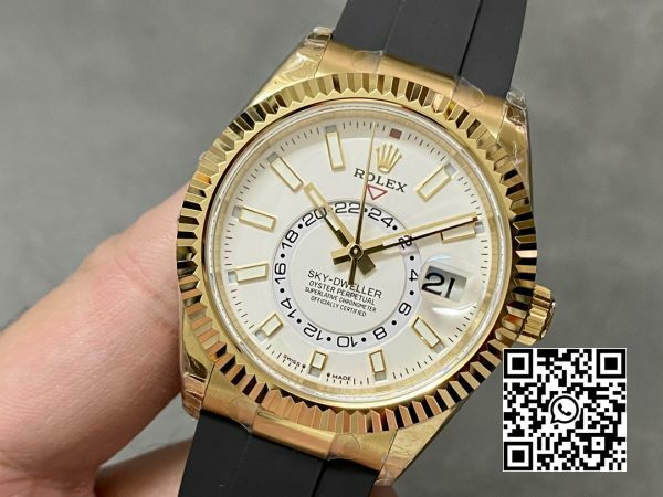 Rolex Skydweller 336238 YG Noob Factory Best Edition White Dial 4 Rolex Skydweller 336238 YG Noob Factory 1:1 Best Edition White Dial