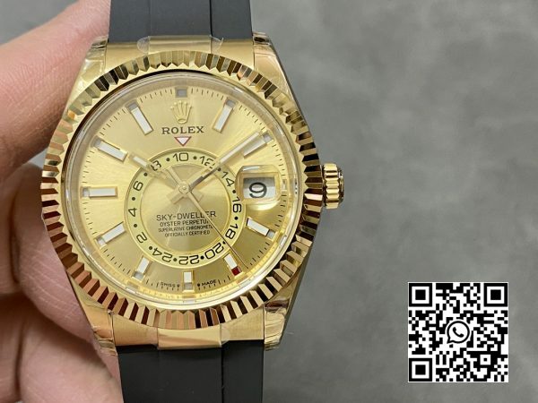Rolex Skydweller 336238 YG Noob Factory Najlepsza edycja Tarcza YG 2 Rolex Skydweller 336238 YG Noob Factory 1:1 Najlepsza edycja Tarcza YG