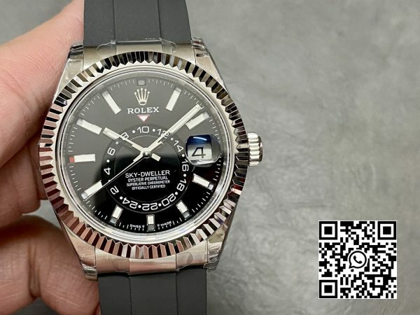 Rolex Skydweller 336239 SS Noob Factory Best Edition Black Dial 3 Rolex Skydweller 336239 SS Noob Factory 1:1 Best Edition Black Dial